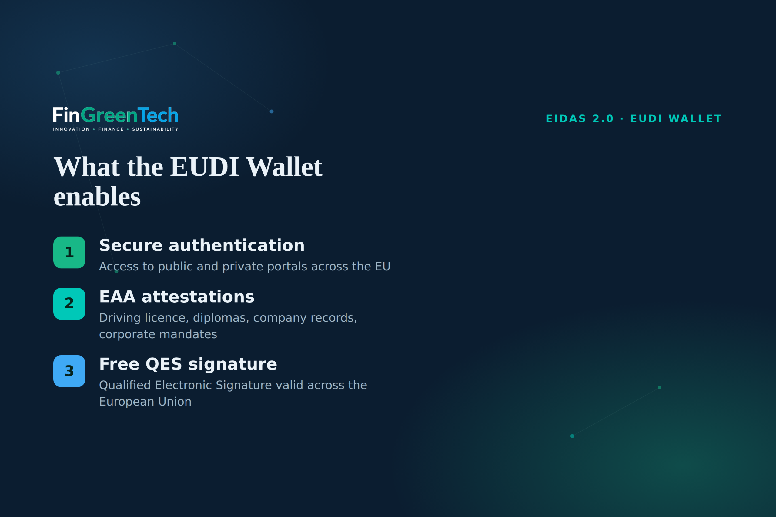 EUDI Wallet: secure authentication, EAA attestations and QES signature