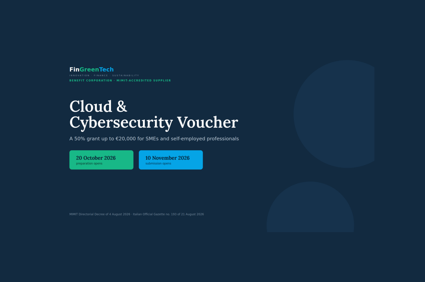 MIMIT Cloud & Cybersecurity Voucher: deadlines and how to be ready