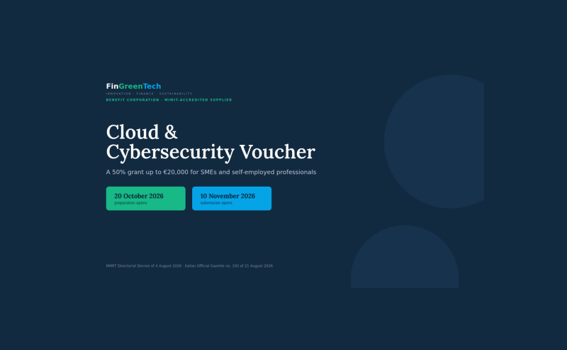 MIMIT Cloud & Cybersecurity Voucher: deadlines and how to be ready