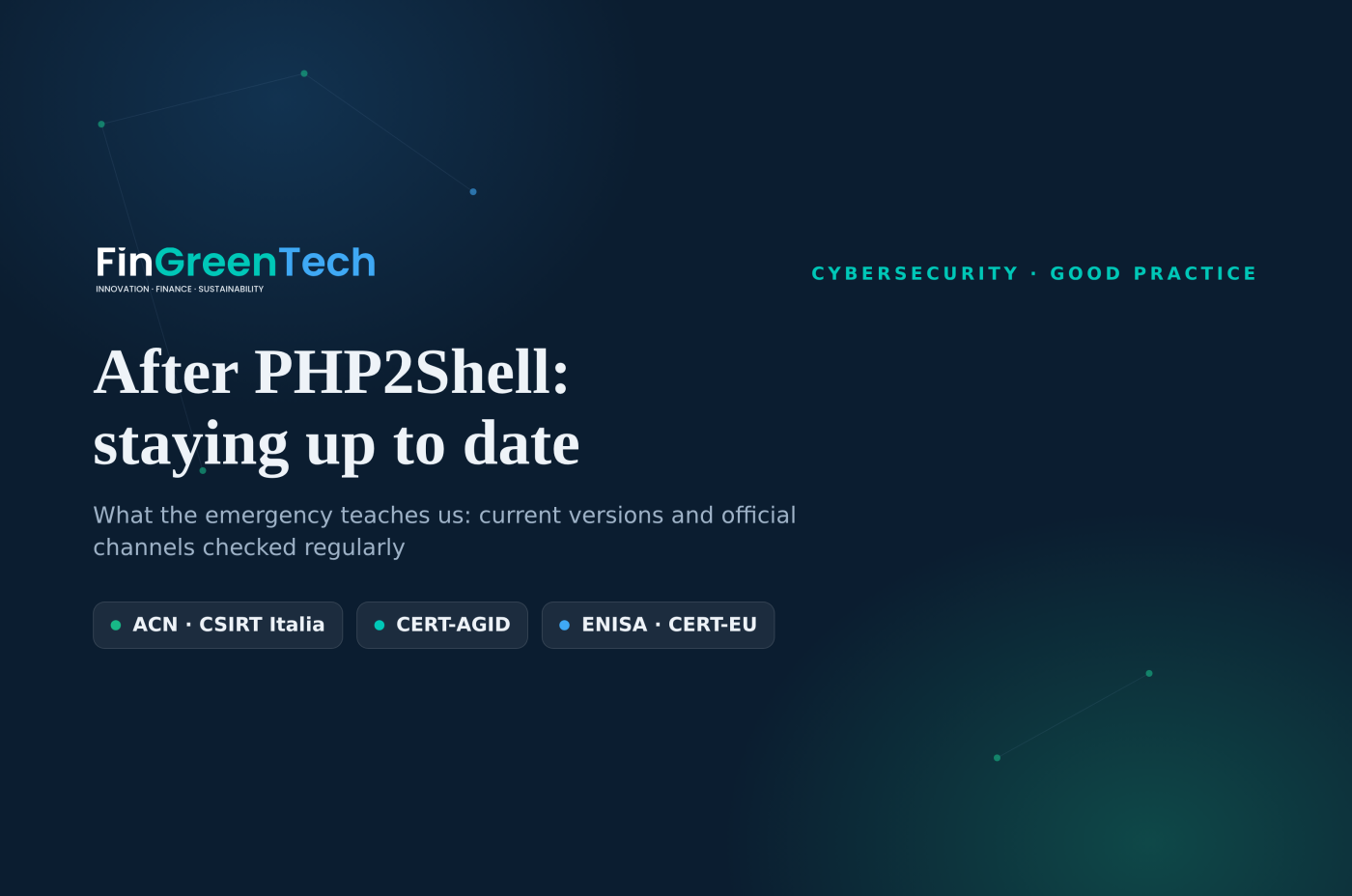 After PHP2Shell: staying up to date is a habit, not an emergency