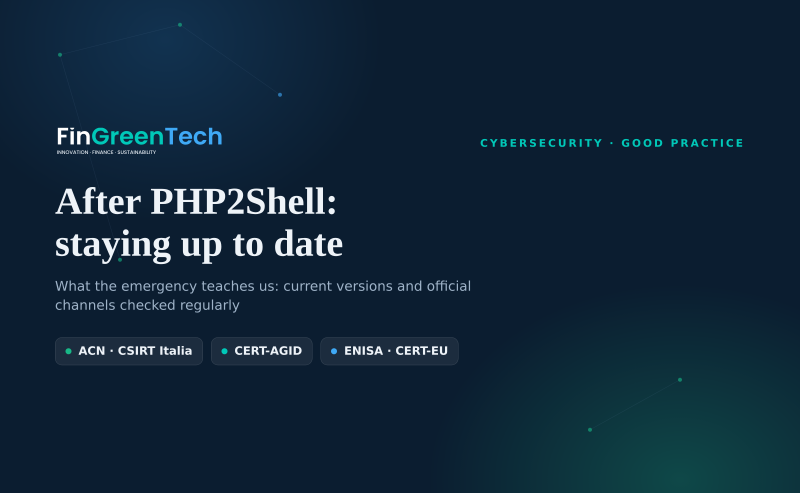 After PHP2Shell: staying up to date is a habit, not an emergency