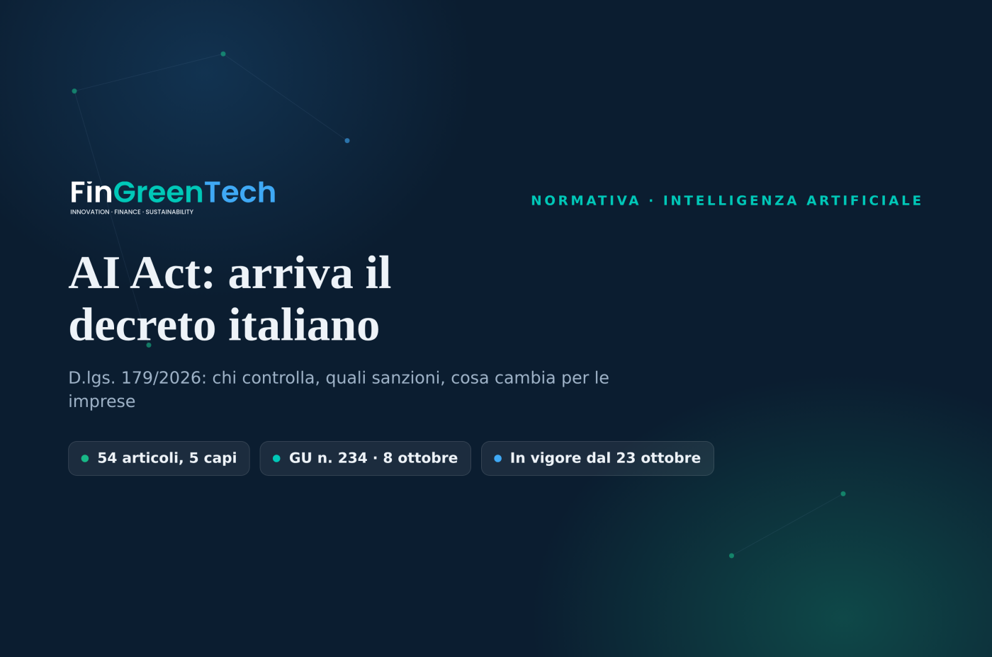 AI Act, il decreto italiano: chi controlla, sanzioni e cosa cambia per le PMI