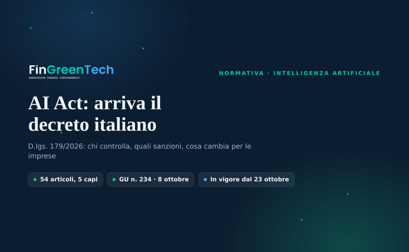 AI Act, il decreto italiano: chi controlla, sanzioni e cosa cambia per le PMI