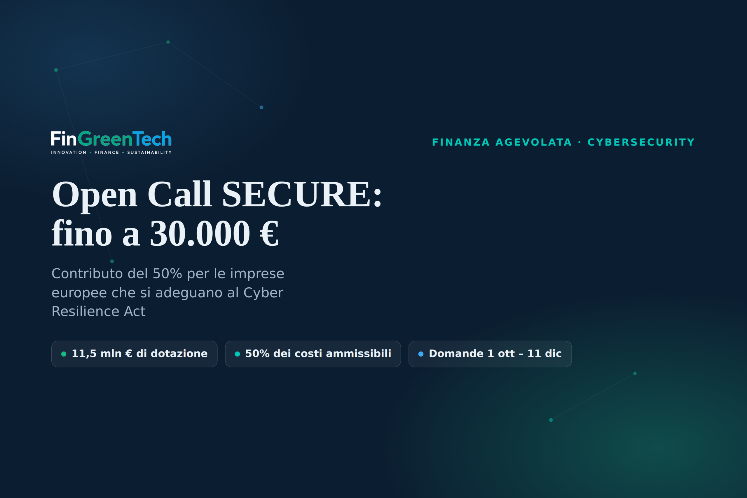 Open call SECURE: fino a 30.000 &euro; per le imprese che si adeguano al Cyber Resilience Act