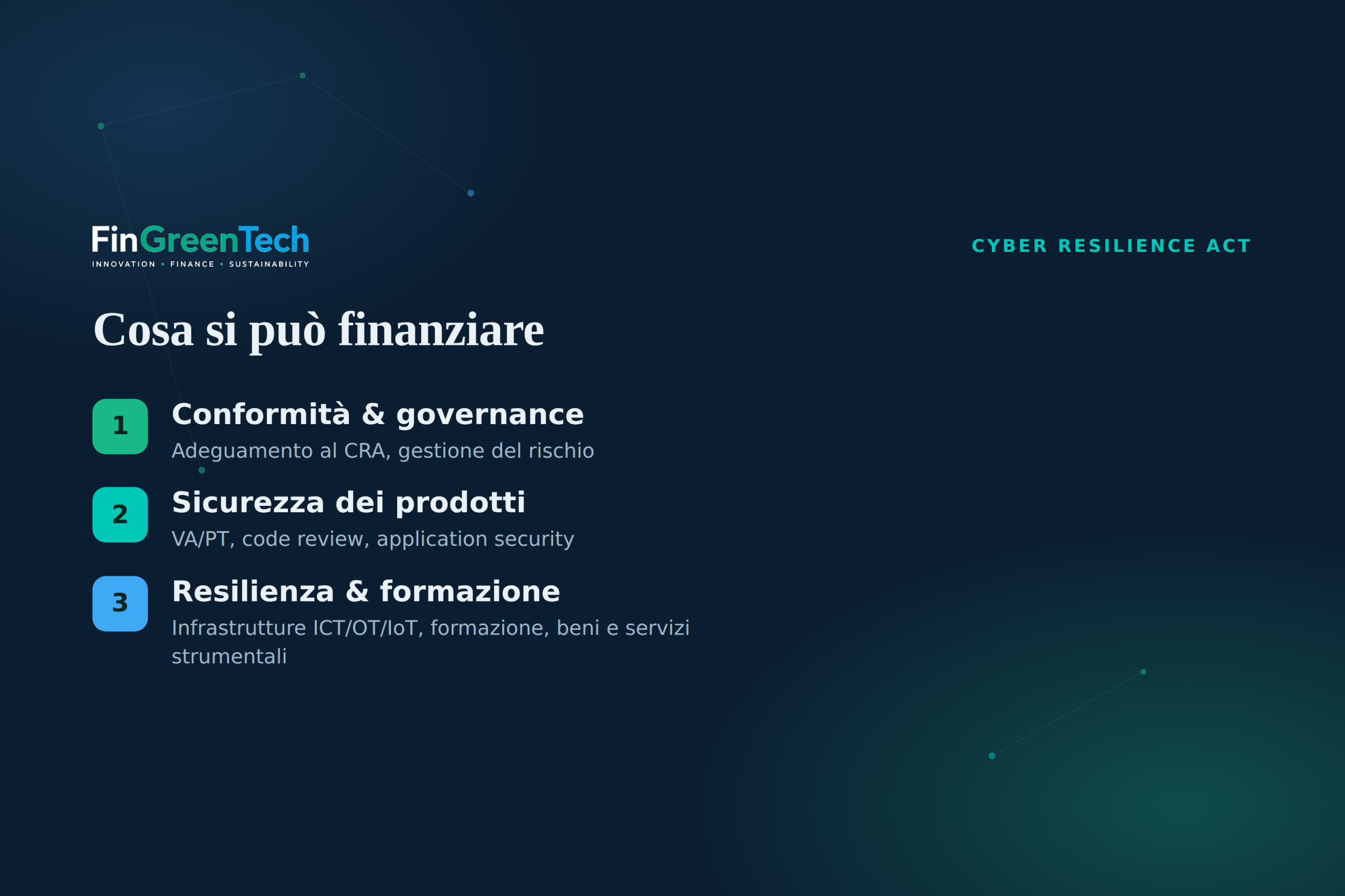 Cosa si può finanziare con la call SECURE: conformità e governance, sicurezza dei prodotti, resilienza e formazione