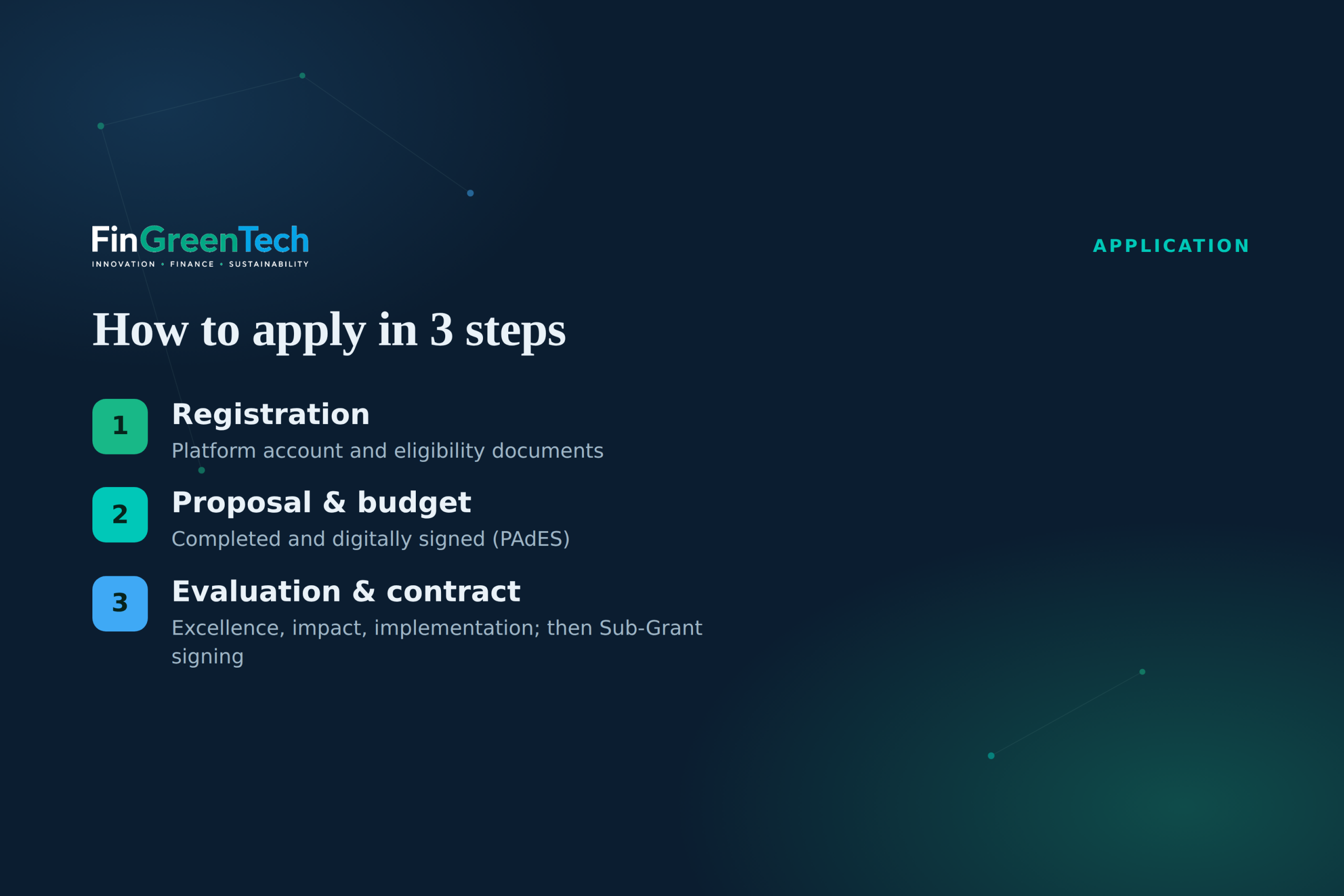 How to apply to the SECURE call in 3 steps: registration, proposal and budget, evaluation and contract
