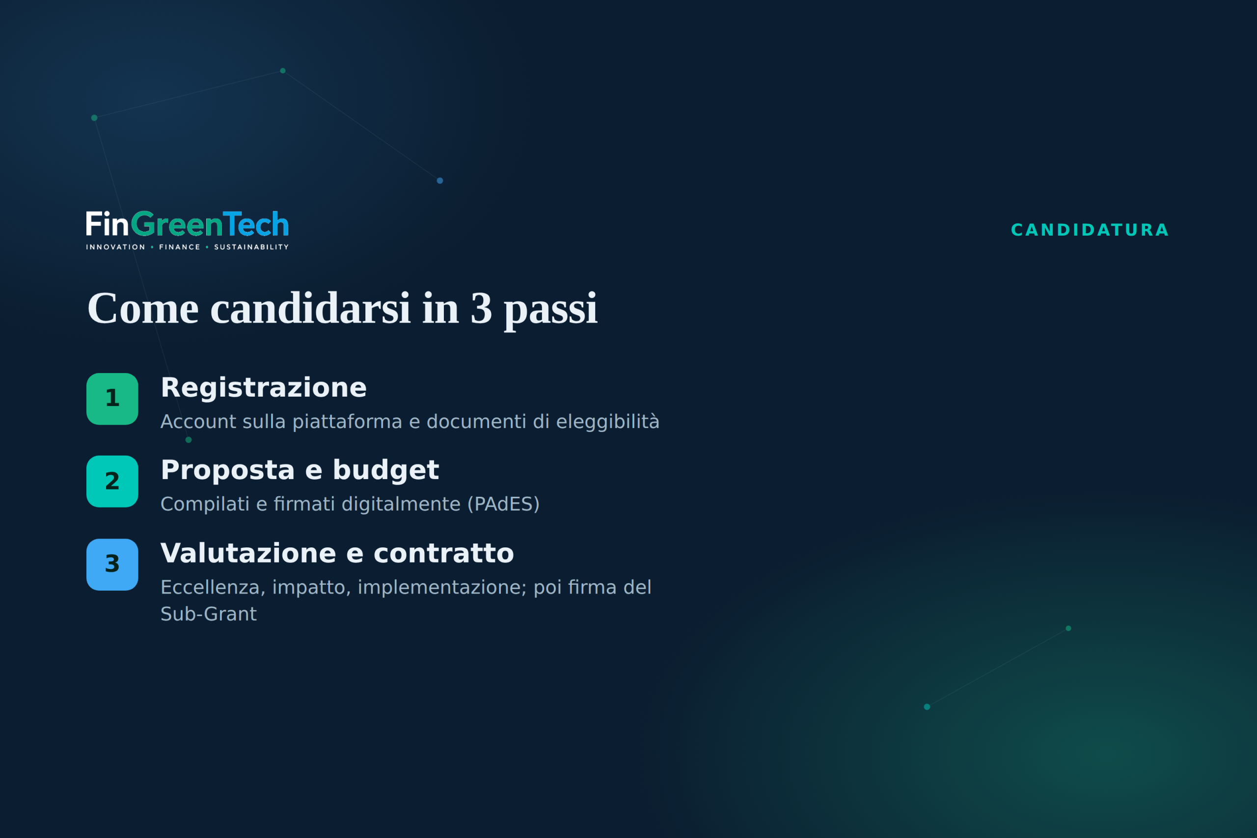 Come candidarsi alla call SECURE in 3 passi: registrazione, proposta e budget, valutazione e contratto