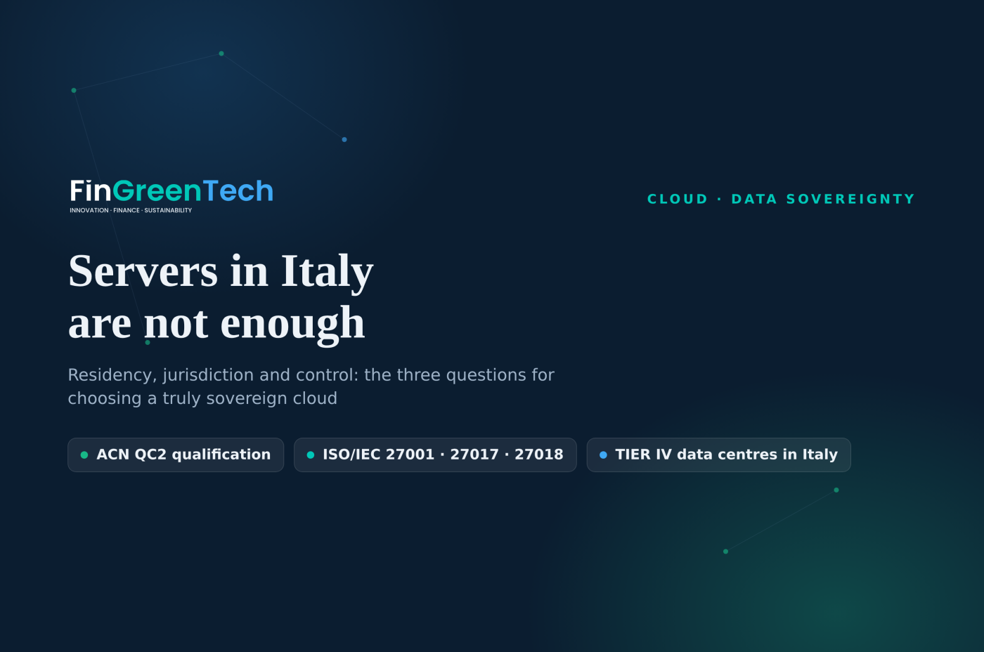 Data sovereignty: servers in Italy are not enough