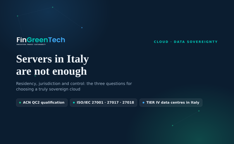 Data sovereignty: servers in Italy are not enough