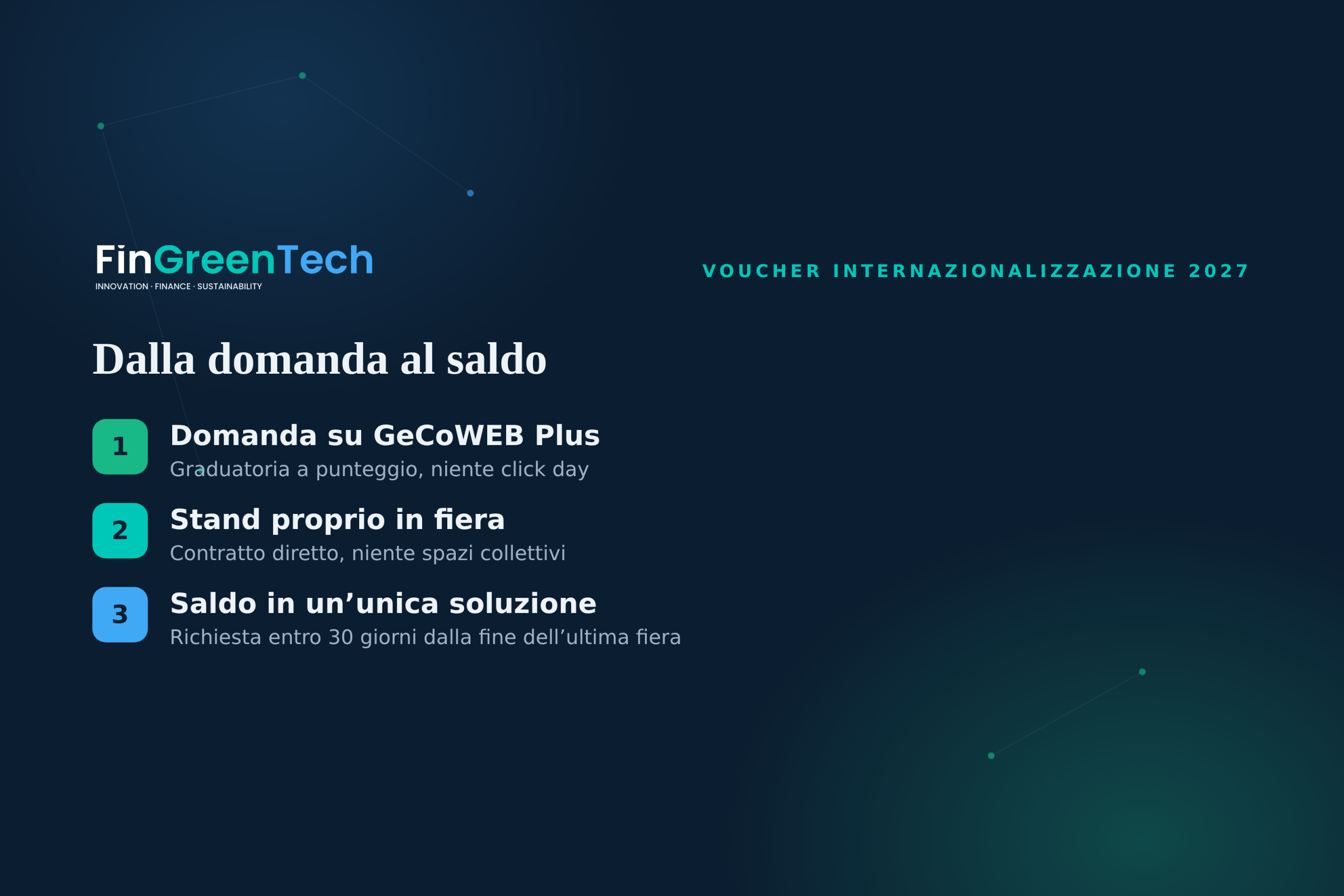 Dalla domanda al saldo: GeCoWEB Plus, stand proprio e richiesta di erogazione